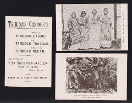 Tobacco advertising, West Indian Tobacco Co Ltd, 5 postcard size advertising cards produced for