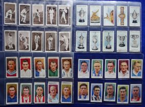 Cigarette cards, Sport, 9 complete sets, Churchman (3) Sporting Trophies, Association Football 1st &