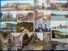 Postcards, Devon, RPs, printed and artist drawn, a selection of approx. 200 cards to include views