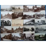 Postcards, Kent, a good selection of 39 cards, with 29 RPs of street scenes, villages, and scenic