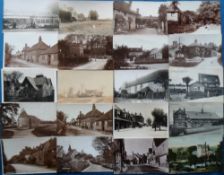 Postcards, Kent, a good selection of 39 cards, with 29 RPs of street scenes, villages, and scenic