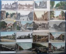 Postcards, Northants, Oxon, Worcs, Warwickshire, a selection of approx. 65 cards RPs, printed and