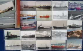 Transportation, Shipping, photographs, 350+ postcard sized images of Danish ships all listed