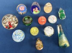 Collectables, Glass Paperweights, 13 examples to include Caithness 'Fairy Land' no. 36 of 100,