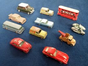 Collectables, Diecast Model Cars, 11 vehicles to comprise 9 Lesney, (Chevrolet Impala, Jaguar 3.4, E