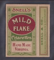 Cigarette packet, Snell's, Mild Flake Cigarettes, 10 cigarettes packet, hull only (gd) (1)