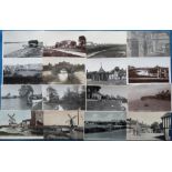 Postcards, Norfolk, a collection of 26 cards, with RPs of Overy Staithe, Park Rd Holkham, The Huts