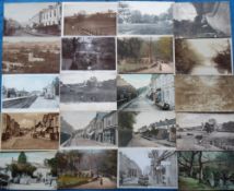 Postcards, Devon, a Plympton mix of 20 cards, with RPs of Plym Bridge, Pathfields, Fore St Ridgeway.