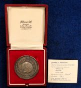 Collectables, Apollo 11 silver medallion (no. 267 of 500) made by J.W. Benson Ltd. of London in
