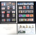 Stamps, GB QEII 1966-96 mint Christmas stamp collection, 1986 Royal Air Force First day cover signed