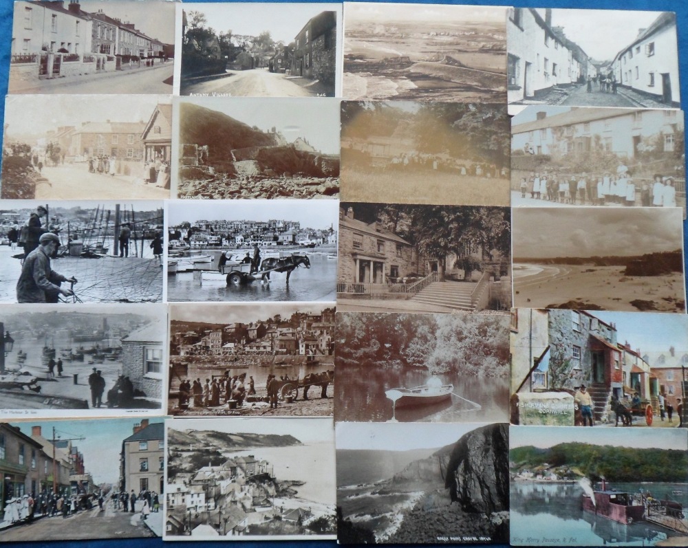 Postcards, a Cornwall selection of approx. 85 cards, with a few Devon, RPs include Antony Village, - Image 2 of 3