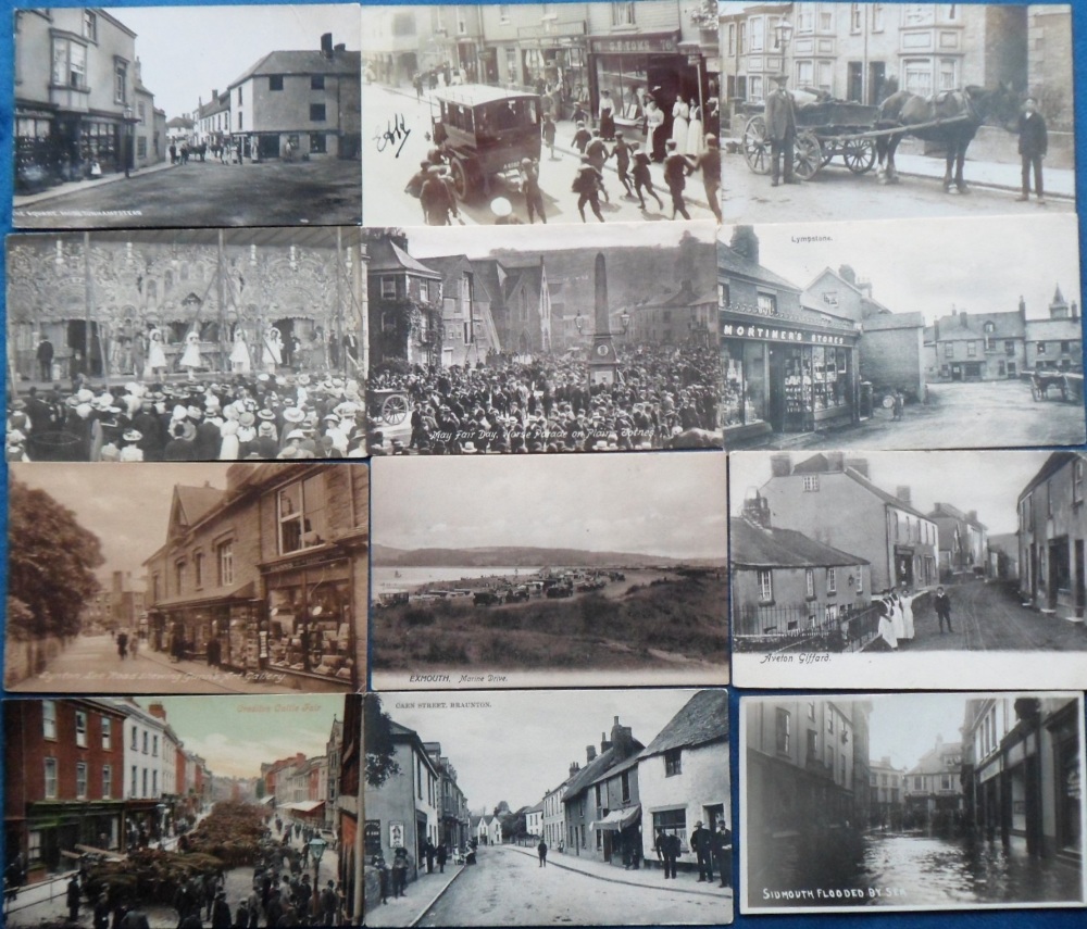 Postcards, Devon, a selection of approx. 28 cards of Devon towns and villages, with RPs of Ford & - Image 2 of 2