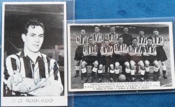 Postcards, Football, 2 Newcastle Utd cards inc. RP of Newcastle Cup Finalists 1950-51 with Jackie