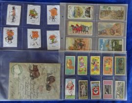 Trade cards, Large mixture in plastic sleeves, many diverse series and issuers including Jacques,