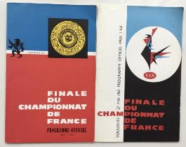 Rugby programmes, France, two official programmes from the Finals of the French Championat 1961