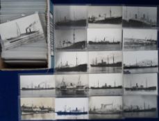 Transportation, Shipping Photographs, Hamburg - America Line 350+ b/w and colour postcard sized