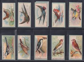 Cigarette cards, Lea, three sets, English Birds (Glossy, 25 cards), Fish (25 cards) & Flowers to