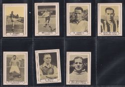 Trade cards, Football, W R Wilkinson, Popular Footballers, 7 cards nos 1, 4, 7, 14, 15, 19 & 24