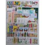 Stamps, Extensive all world thematic butterfly collection, mint and used to include minature sheets,