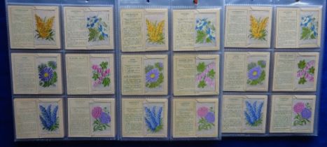 Tobacco silks, Kensitas Flowers, 3 complete sets 1st series in original folders (smallest size), 3