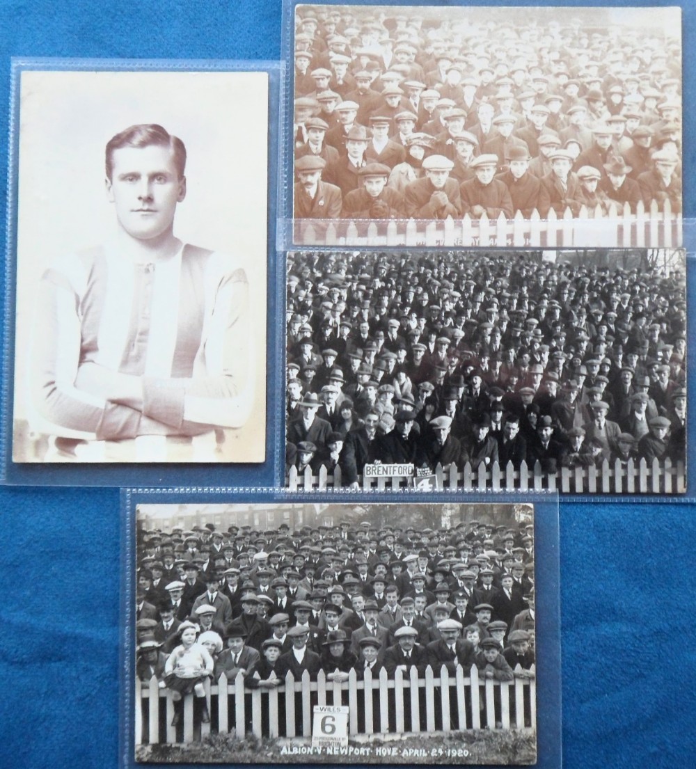 Postcards, Football, an RP selection from Brighton F.C, inc. 3 RPs of crowd scenes v Brentford (