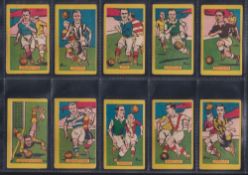 Trade cards, Football, A J Donaldson Sports Favourites Golden Series numbered 33-64, 26 cards