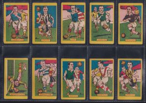 Trade cards, Football, A J Donaldson Sports Favourites Golden Series numbered 33-64, 26 cards