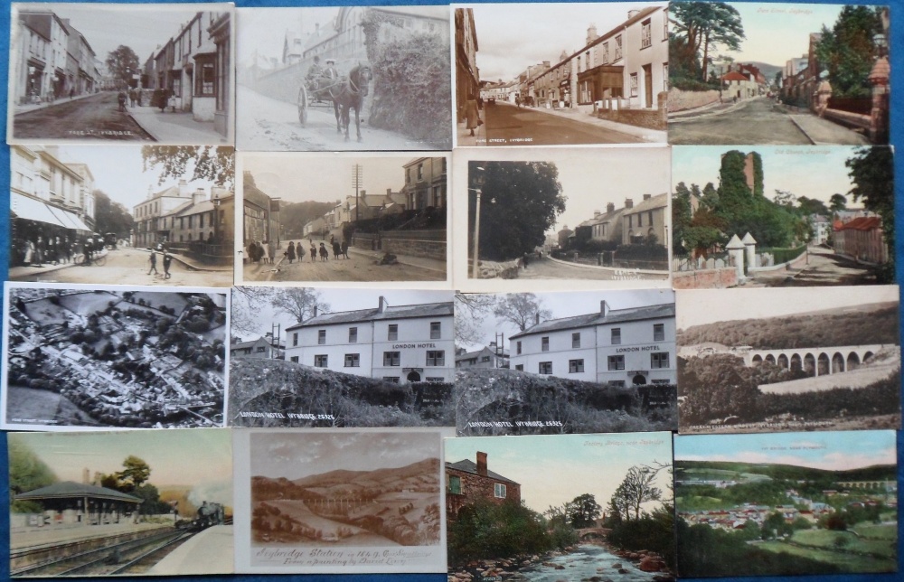 Postcards, Devon, an Ivybridge selection of 31 cards, with RPs of Erme Rd, Fore St (2), good