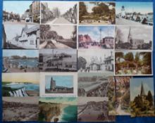 Postcards, Sussex, approx. 200 cards, mostly printed and artist drawn to include Littlehampton,