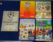 Trade cards, Football, 5 Football sticker albums, all complete, Panini Mexico 86 (slight wear to