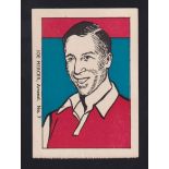 Trade card, M M Frame, Sports Stars, 'L size, Footballer no 7, Joe Mercer, Arsenal, artist drawn