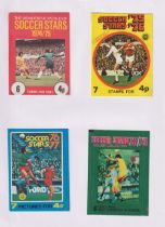 Trade cards packets, stickers etc, Football, a folder containing a collection of packets (some