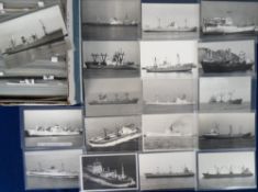 Transportation, Shipping, photographs, 350+ postcard sized images of German ships sorted by