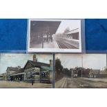 Postcards, 3 cards of Penge Station inc. RPs of the station interior (Kingsway S 8860), exterior