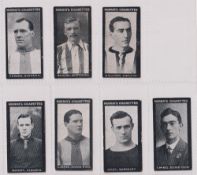 Cigarette cards, Murray, Footballers Series J, 7 cards Hodson, Benson, Gillespie, Moffatt, Jones,