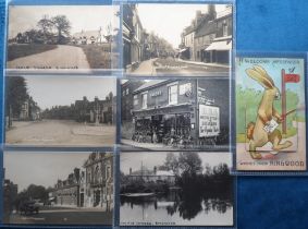 Postcards, Hampshire, a Ringwood selection of 7 cards, with 6 RPs inc. High St (2), Market Place,