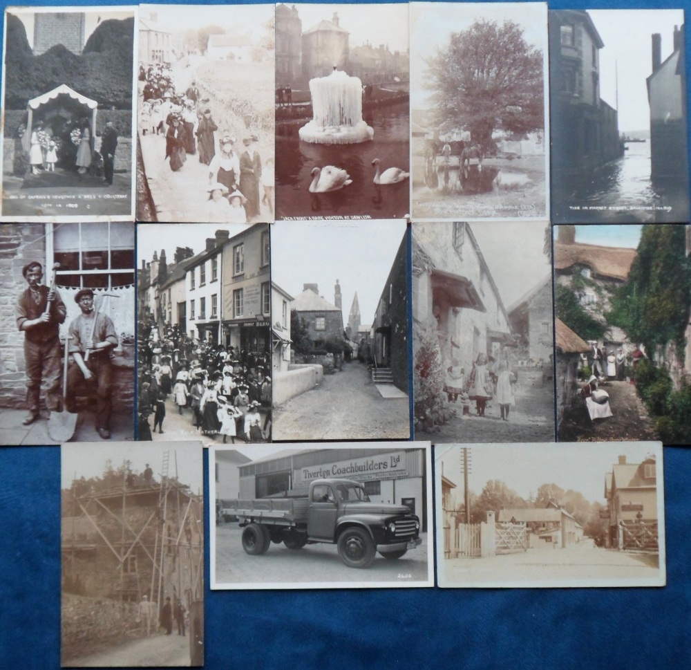 Postcards, Devon, a good collection of approx. 33 cards of Devon towns and villages. RPs include - Image 2 of 2