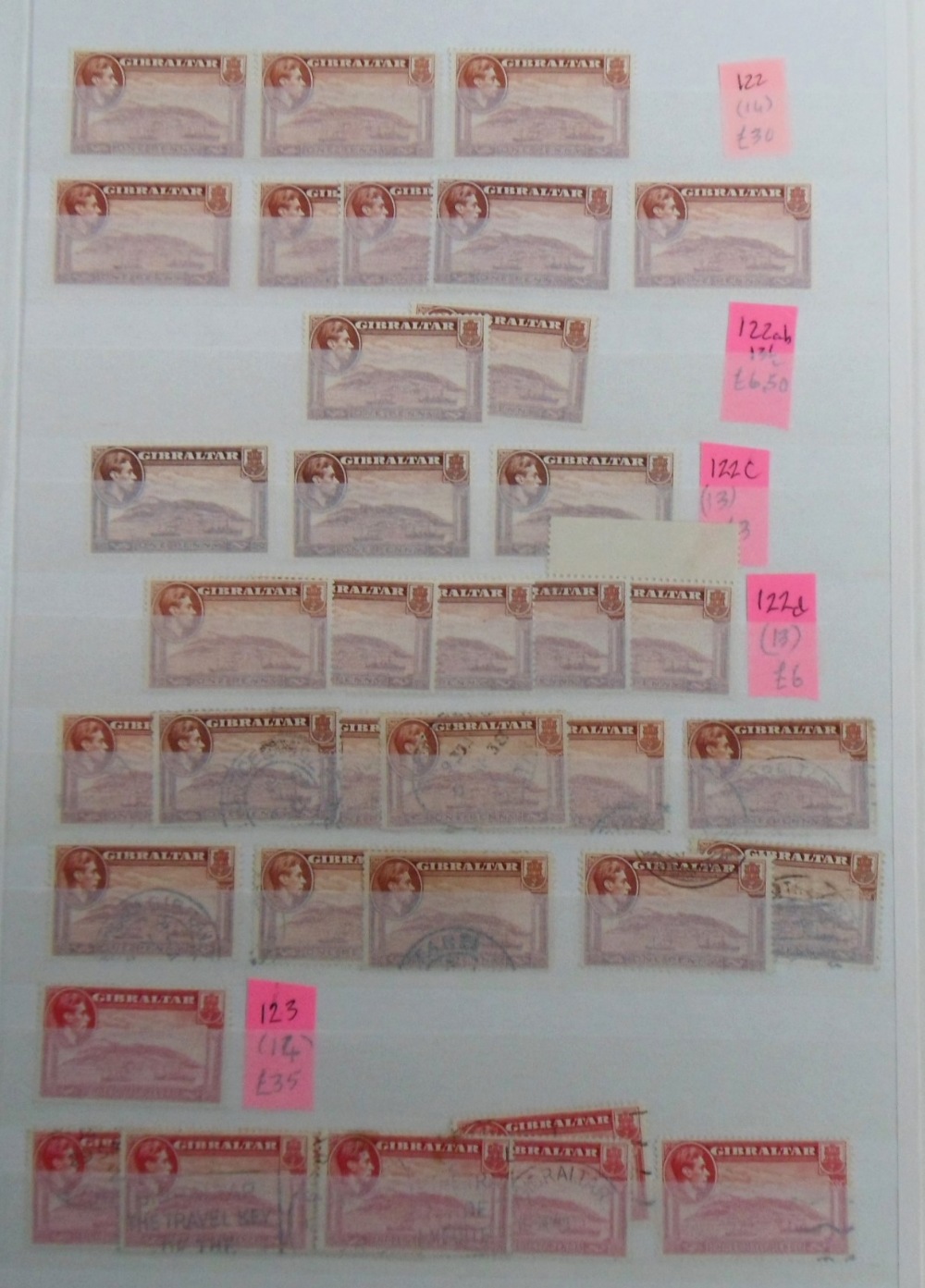 Stamps, Gibralter duplicated collection mint and used housed in a quality 64 side stockbook from a - Image 2 of 5