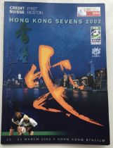 Rugby programme, Hong Kong 7s 2002, large format official match programme for the annual spectacular