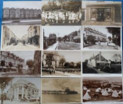 Postcards, Devon, an RP selection of 12 cards of Paignton inc. Deller's Café, Meadowside Camp,