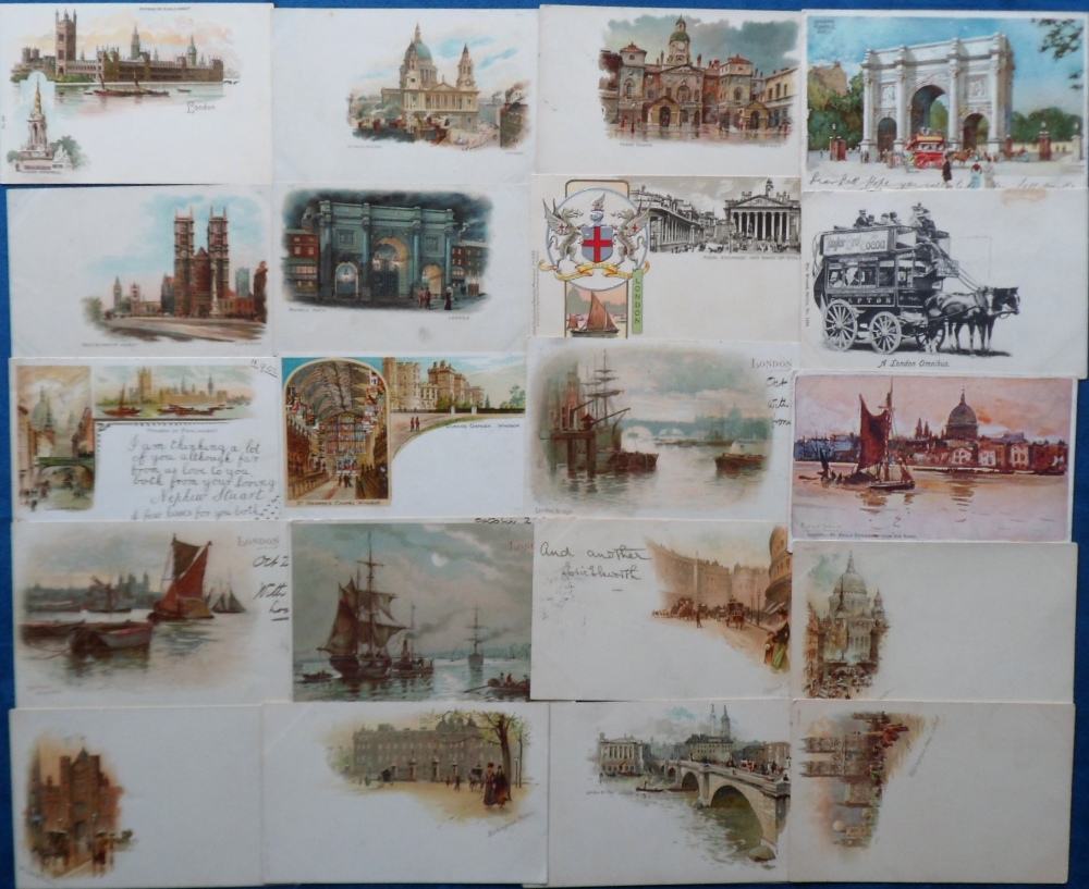 Postcards, London, a selection of approx. 48 illustrated cards of London, inc. 26 illustrated