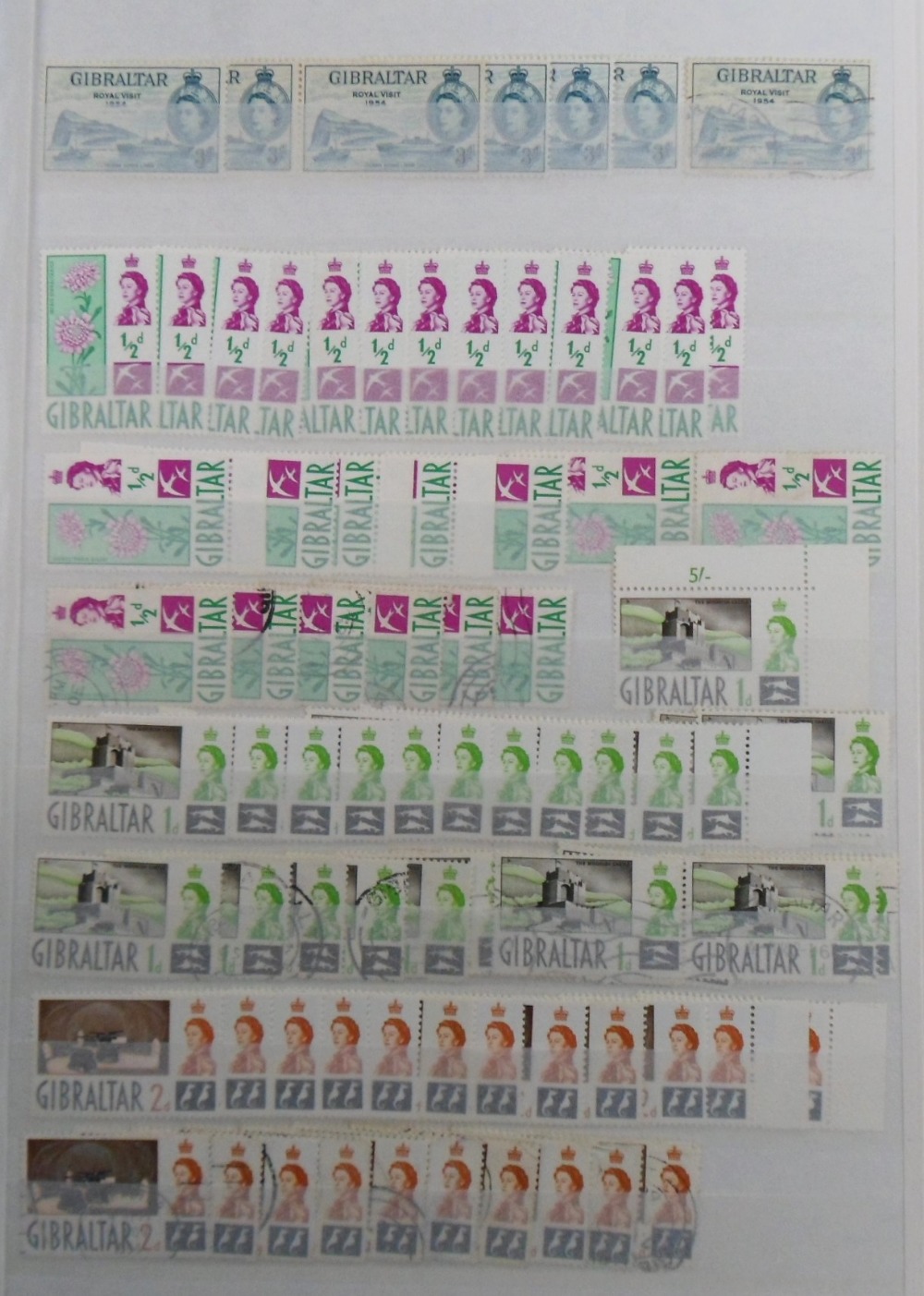 Stamps, Gibralter duplicated collection mint and used housed in a quality 64 side stockbook from a - Image 4 of 5