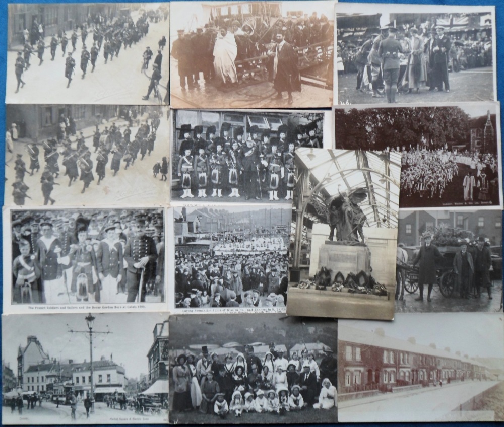 Postcards, Kent, a mainly RP selection of 25 cards of Dover, with RPs of Dover Stn, War Memorial, - Image 2 of 2