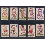 Trade cards, A J Donaldson, Sports Favourites (all football subjects with large heads) 20 cards, all