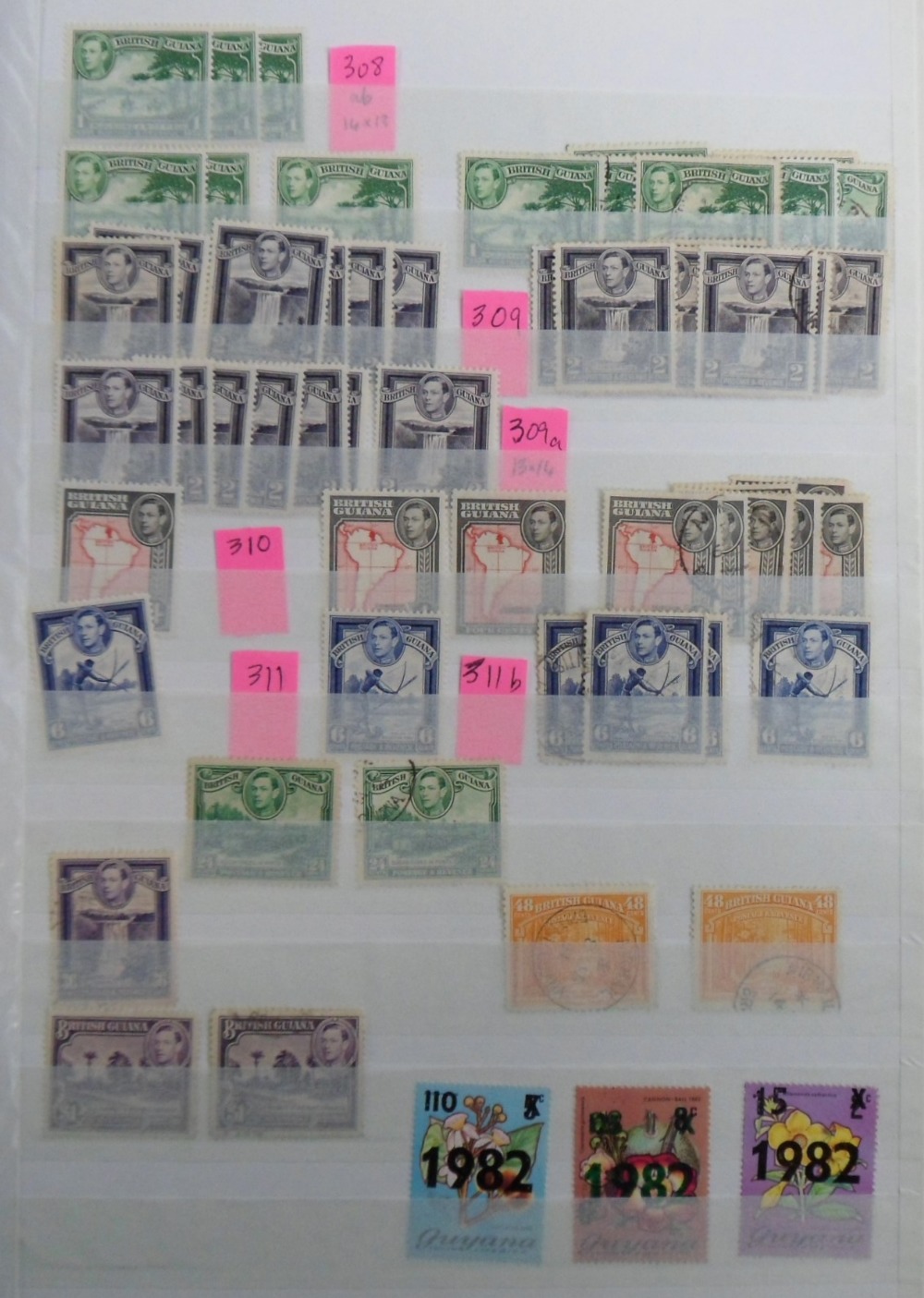 Stamps, Jamaica, British Guiana, Guyana & British Honduras duplicated collection mint and used - Image 4 of 5