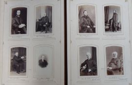 Photographs, a Victorian album of approx. 85 cartes de visite and cabinet cards showing the