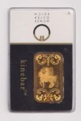 Gold, Munze Osterreich 10g 999.9 gold bar in original blister pack no. 153097, complete with