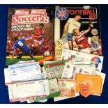 Football tickets & sticker albums, a collection of 100+ match tickets, mostly Reading home &