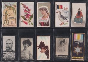 Cigarette cards, Mixed selection of 42 cards, many scarcer and unusual types noted including