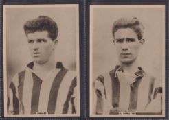 Cigarette cards, Phillips, Footballers (Premium Issue) 'P' size, 7 cards, all St Mirren Footballers,